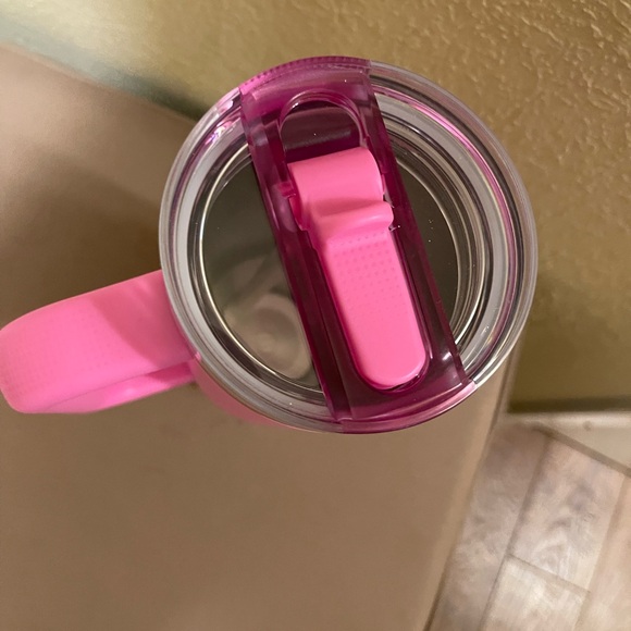 Stanley Pink Travel Tumbler with Handle - Picture 3 of 4